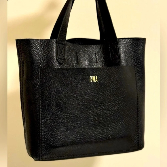 Madewell The Small Transport Crossbody Leather color black 2 straps - Picture 2 of 8